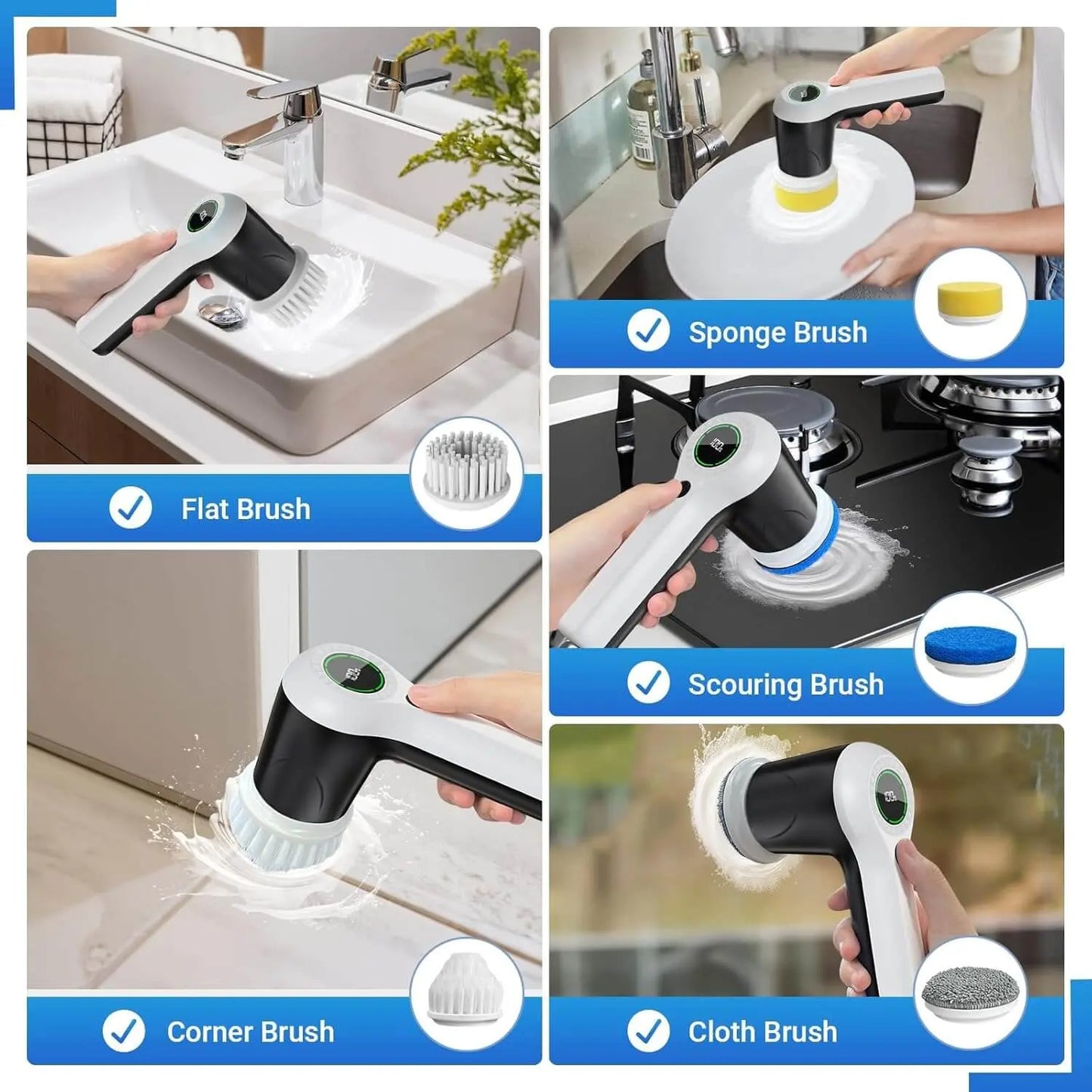 SpinScrub Pro — 5-in-1 Electric Cleaning Brush Nestly