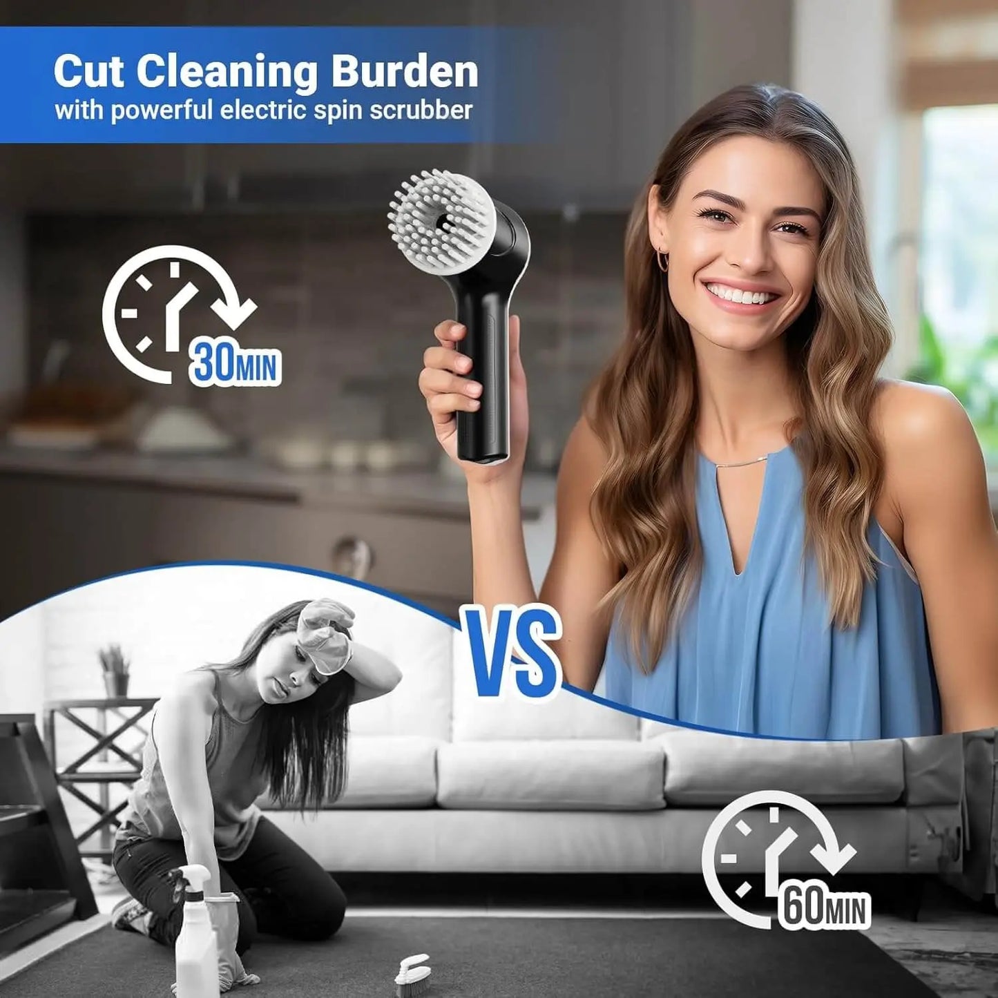 SpinScrub Pro — 5-in-1 Electric Cleaning Brush Nestly